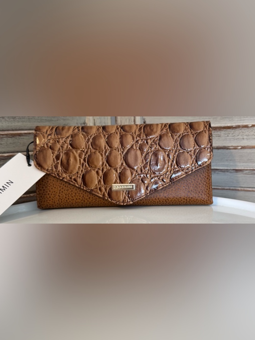 Brahmin Veronica Wallet Cinnamon Cumulus NWT